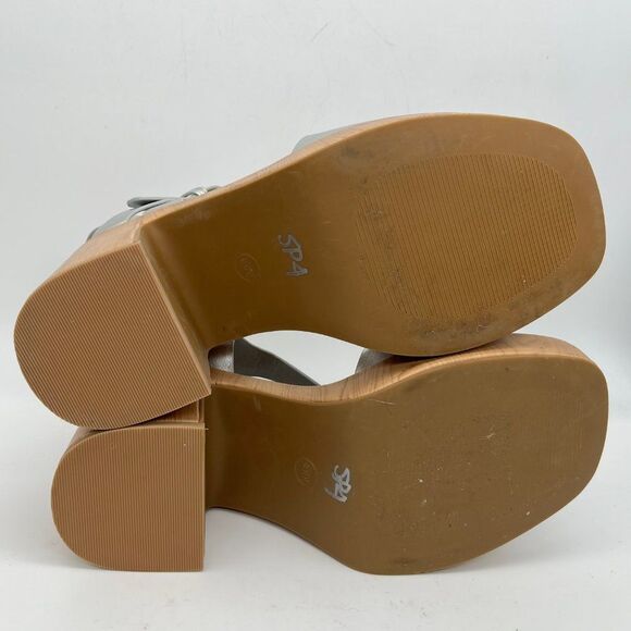 Torrid Silver and Brown Platform Heel Sandals - Size 8WW - Picture 8 of 9